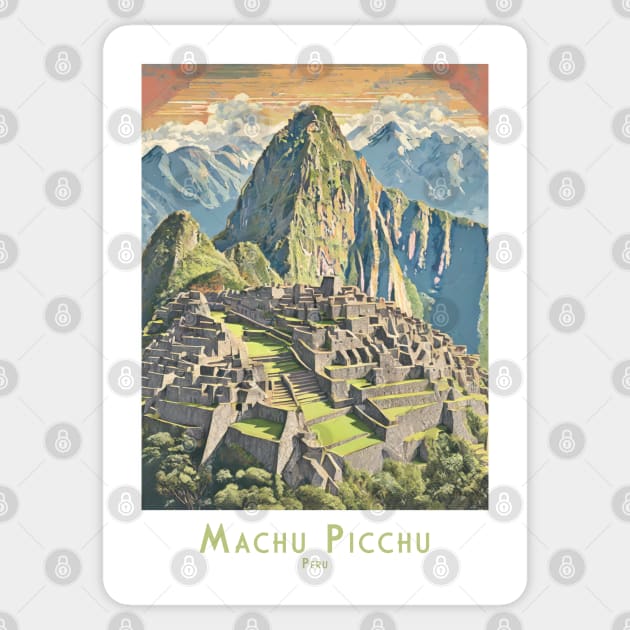 Mystic Machu Picchu in Peru Sticker by POD24
